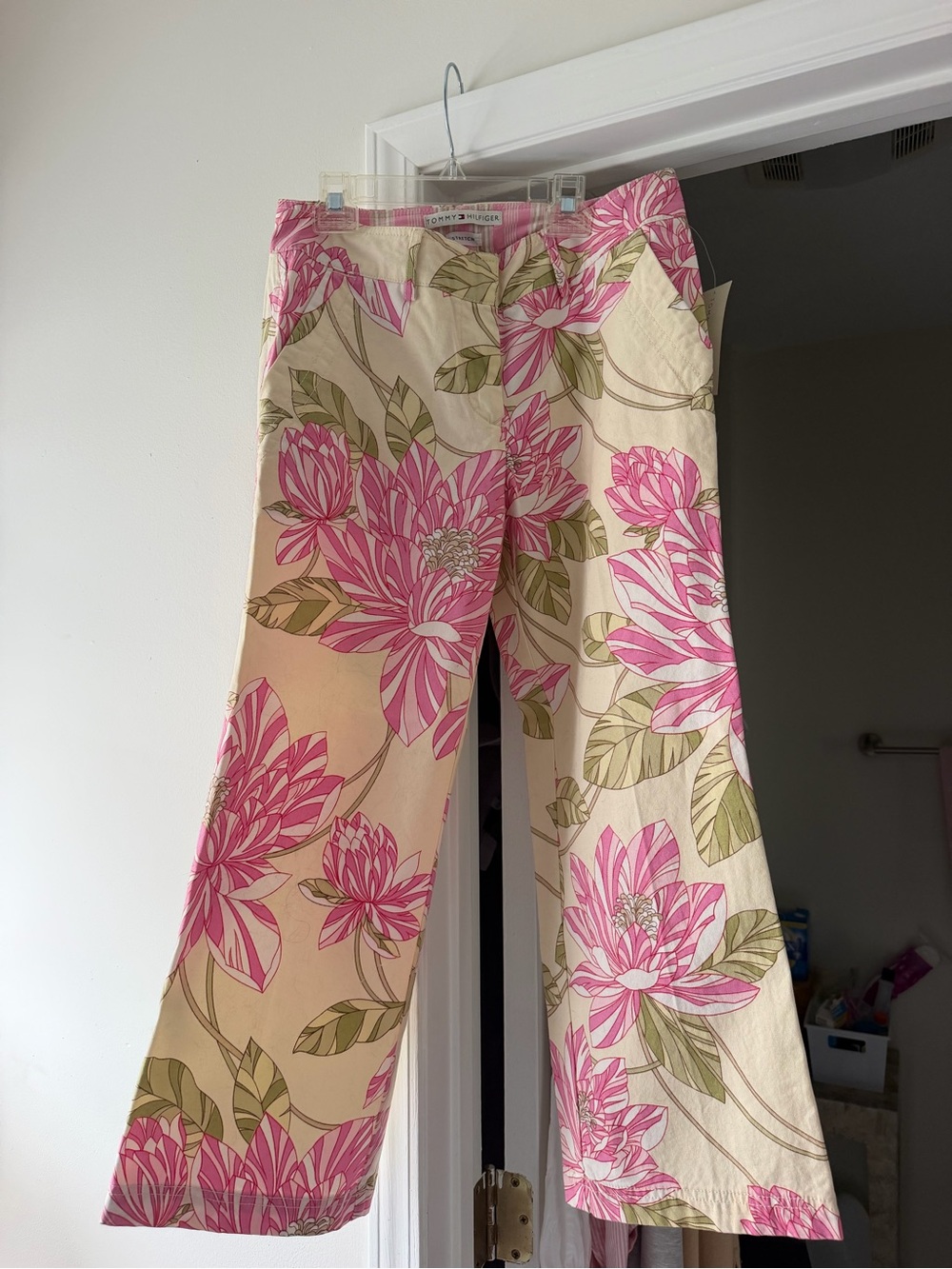 Tommy Floral straight crop Cotton Pants